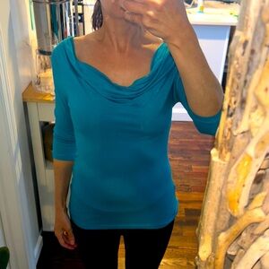 Banana Republic XS 3/4 length sleeve blue top